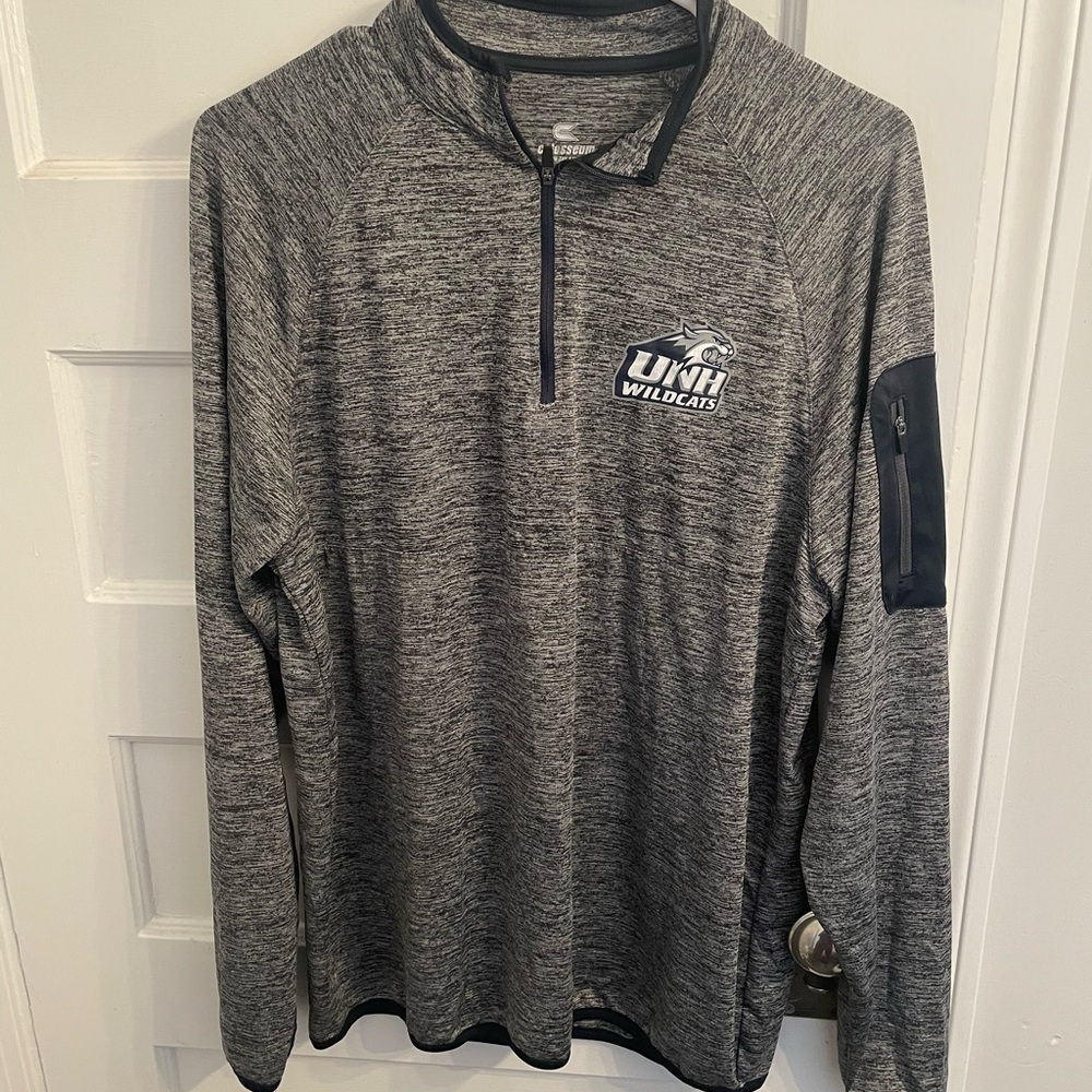 UNH Gray Long Sleeve Men's Performance Shirt